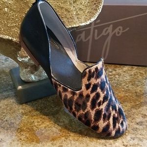 LATIGO Leopard Calf Hair/Leather Loafers NEW!